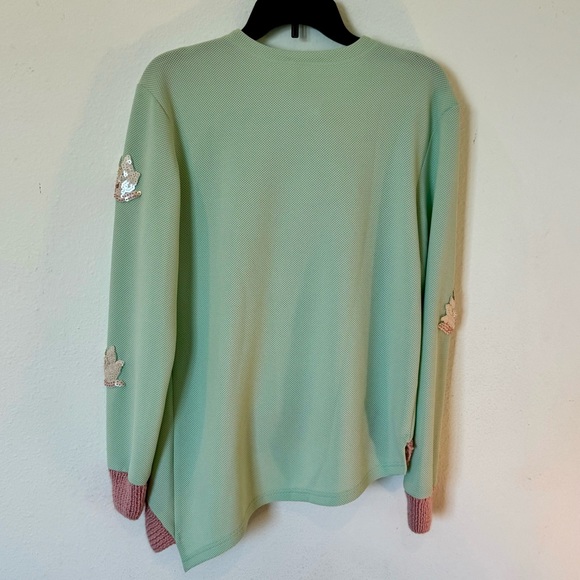 NWT Andreeva Embellished Jersey Sweatshirt - Picture 2 of 5